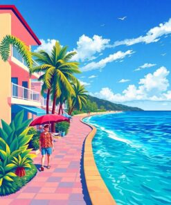 Seaside Stroll Paint Numbers