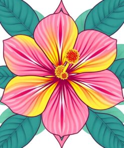 Hibiscus Prism Paint Numbers