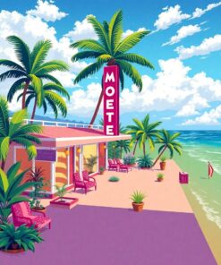 Oceanfront Motel Paint Numbers