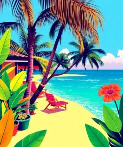 Tropical Shades Paint Numbers