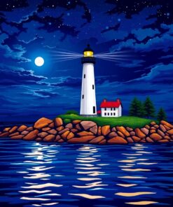 Lighthouse Glow Paint Numbers