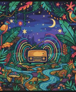 Midnight Jungle Airwaves Paint By Numbers