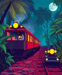 Train Heist Paint Numbers