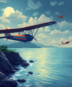 Midnight Lagoon Vintage Flight Paint By Numbers