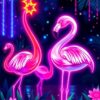 Flamingo Glow Paint Numbers