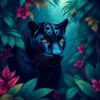 Midnight Panther Tropical Grove Paint By Numbers