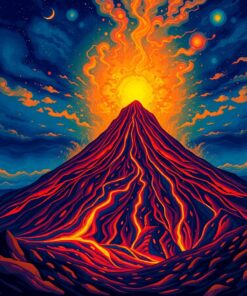 Volcano Glow Paint Numbers