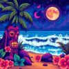 Midnight Surf Tiki Glow Paint By Numbers