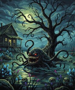 Midnight Swamp Horror Show Paint By Numbers