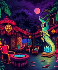 Midnight Tiki Lounge Terror Paint By Numbers