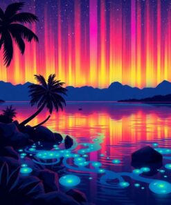 Tropical Bioluminescence Paint Numbers
