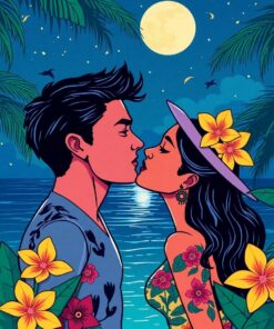 Comic Kiss Paint Numbers