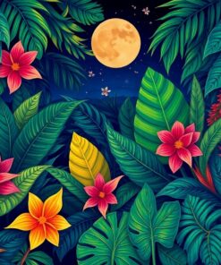 Tropical Foliage Paint Numbers