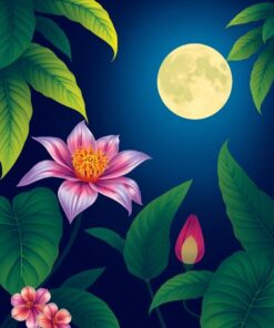 Tropical Moonflower Paint Numbers