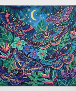 Midnight Tropical Moth Collection Paint By Numbers