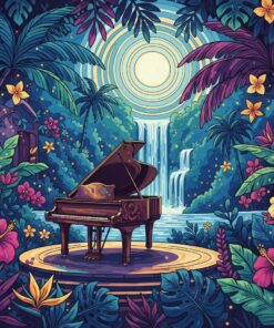 Midnight Tropical Piano Concert Paint By Numbers