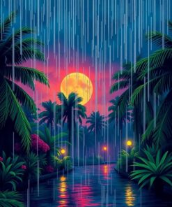 Tropical Rainstorm Paint Numbers