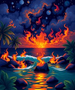 Tide Flames Paint Numbers