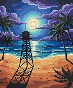 Midnight Waikiki Radio Shadows Paint By Numbers