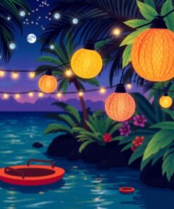 String Lights Paint Numbers