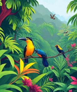 Lush Jungle Paint Numbers