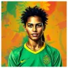 Miranda Brazilian Football Player paint by numbers