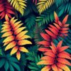 Tropical Fronds Paint Numbers