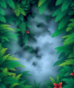 Tropical Ferns Paint Numbers