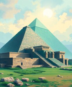 Misty Emerald Pyramid Paint By Numbers