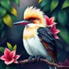 Misty Tropical Kookaburra paint by numbers