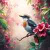 Misty Tropical Kookaburra Perch Paint By Numbers