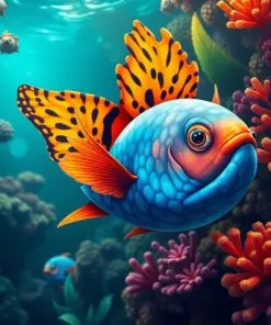 Monarch Of Tropical Depths Paint By Numbers