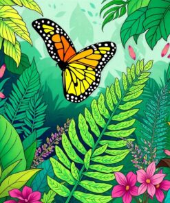 Tropical Ferns Paint Numbers