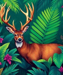 Monarch Of Tropical Ferns Paint By Numbers