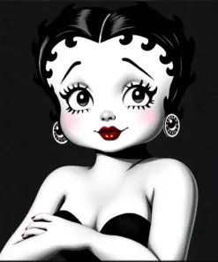Monochrome Betty Boop Paint By Numbers