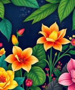 Nouveau Flora Paint Numbers