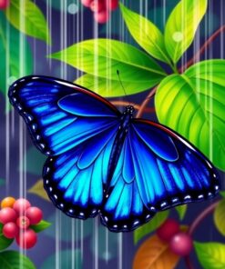 Blue Morpho Paint Numbers