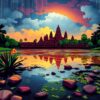Monsoon Over Angkor Thom Paint By Numbers