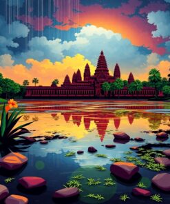 Monsoon Over Angkor Thom Paint By Numbers
