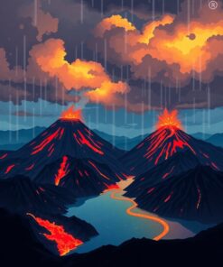 Magma Peaks Paint Numbers