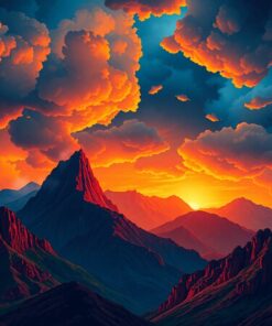 Monsoon Over Magma Peaks Paint By Numbers