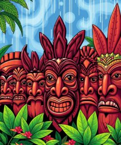 Tropical Carvings Paint Numbers