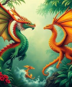 Jungle Dragons Paint Numbers