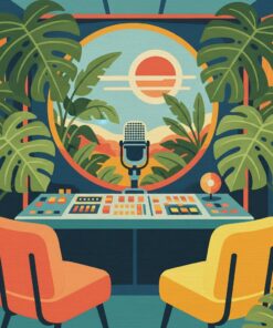 Monstera Broadcasting Booth Paint By Numbers