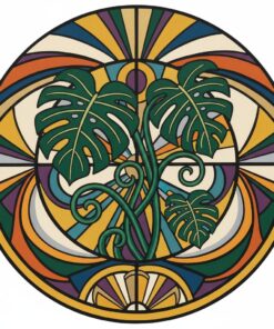 Monstera Framed Deco Dial Paint By Numbers