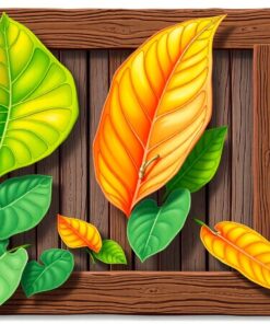 Monstera Framing Weathered Wood Paint By Numbers