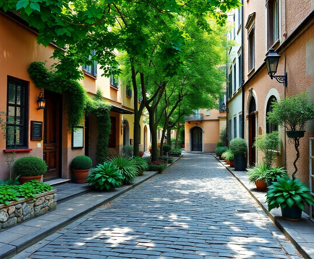 Monstera Shaded Cobblestone Path Paint By Numbers Kit completed