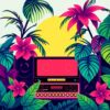 Monstera Shaded Retro Audio Paint By Numbers