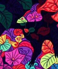 Monstera Shadows Over Fabric Paint By Numbers