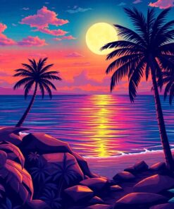 Tropical Shoreline Paint Numbers